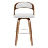 Alicia Walnut Bar Stool White