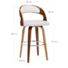 Alicia Walnut Bar Stool White