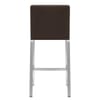 Leah Brushed Real Leather Stool Brown