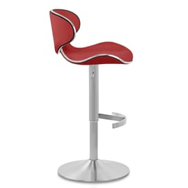 Deluxe Duo Leather Brushed Stool Red