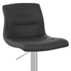 Deluxe Paradis Leather Brushed Stool Black