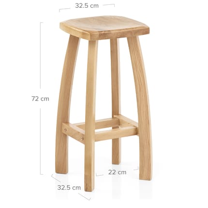 Oslo Oak Bar Stool Dimensions