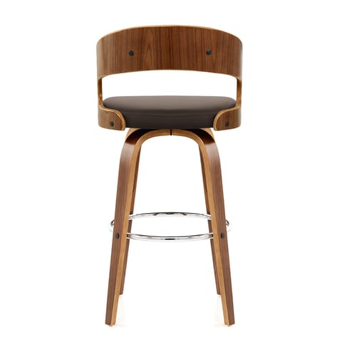 Alicia Walnut Bar Stool Brown