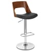 Carmen Leather Stool Walnut & Black