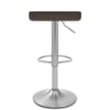 Mars Brushed Steel Bar Stool Brown