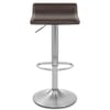 Mars Brushed Steel Bar Stool Brown