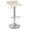 Mars Brushed Steel Bar Stool Cream