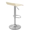 Mars Brushed Steel Bar Stool Cream