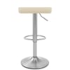 Mars Brushed Steel Bar Stool Cream