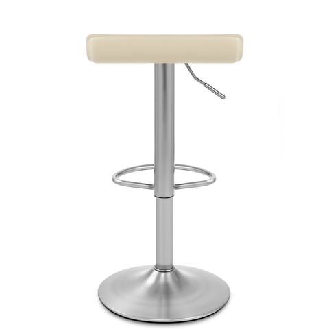 Mars Brushed Steel Bar Stool Cream