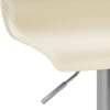 Mars Brushed Steel Bar Stool Cream