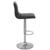 Linear Brushed Steel Bar Stool Black