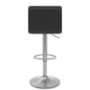 Linear Brushed Steel Bar Stool Black