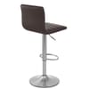 Linear Brushed Steel Bar Stool Brown