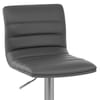 Linear Brushed Steel Bar Stool Grey