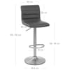 Linear Brushed Steel Bar Stool Grey