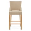 Magna Oak & Beige Fabric Bar Stool
