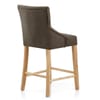 Magna Oak & Brown Fabric Bar Stool