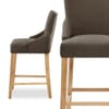 Magna Oak & Brown Fabric Bar Stool