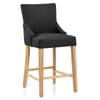 Magna Oak & Grey Fabric Bar Stool