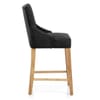 Magna Oak & Grey Fabric Bar Stool