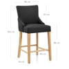 Magna Oak & Grey Fabric Bar Stool