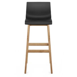 Drift Oak & Black Bar Stool