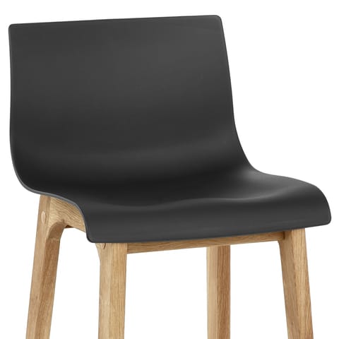 Drift Oak & Black Bar Stool