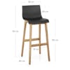 Drift Oak & Black Bar Stool