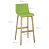 Drift Oak & Green Bar Stool