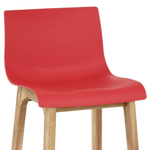 Drift Oak & Red Bar Stool