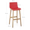 Drift Oak & Red Bar Stool