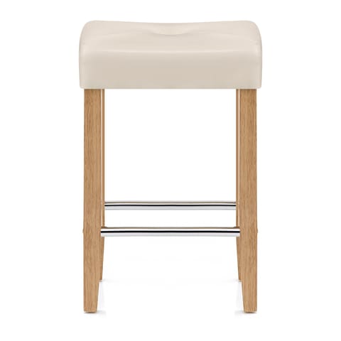 Otis Oak Bar Stool Cream