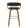 Ontario Walnut Bar Stool Black