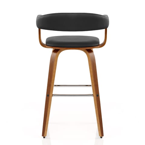 Ontario Walnut Bar Stool Black