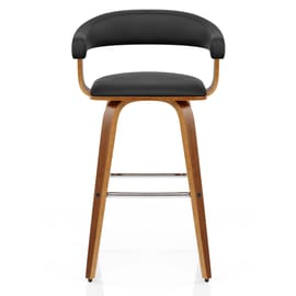 Ontario Walnut Bar Stool Black