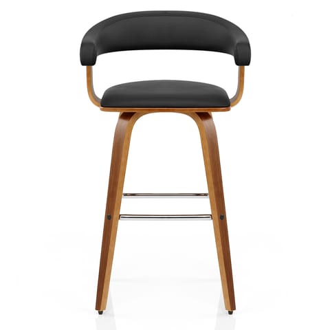 Ontario Walnut Bar Stool Black
