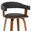 Ontario Walnut Bar Stool Black