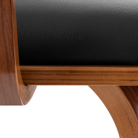 Ontario Walnut Bar Stool Black