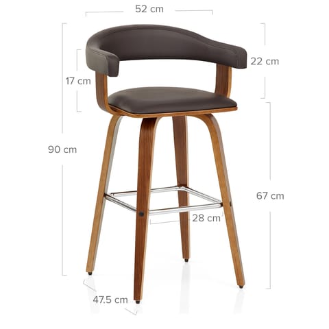 Ontario Walnut Bar Stool Brown