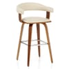 Ontario Walnut Bar Stool Cream