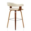 Ontario Walnut Bar Stool Cream