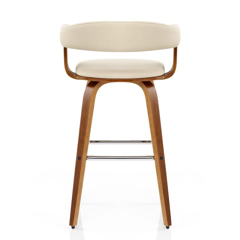 Ontario Walnut Bar Stool Cream