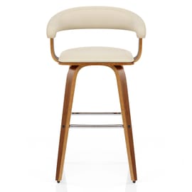 Ontario Walnut Bar Stool Cream