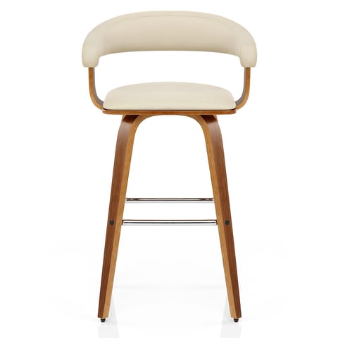Ontario Walnut Bar Stool Cream