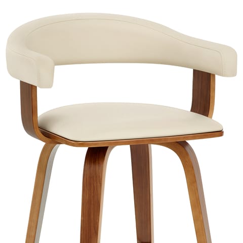 Ontario Walnut Bar Stool Cream