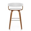 Ontario Walnut Bar Stool White