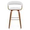 Ontario Walnut Bar Stool White