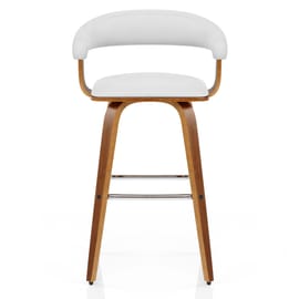 Ontario Walnut Bar Stool White