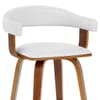 Ontario Walnut Bar Stool White